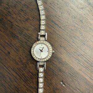 Silver Women's Watch with Crystal Accents